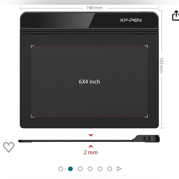XPPen StarG640 Digital Graphic Tablet (6x4 Inch) + Battery-Free Stylus Pen - Picture 3 of 16